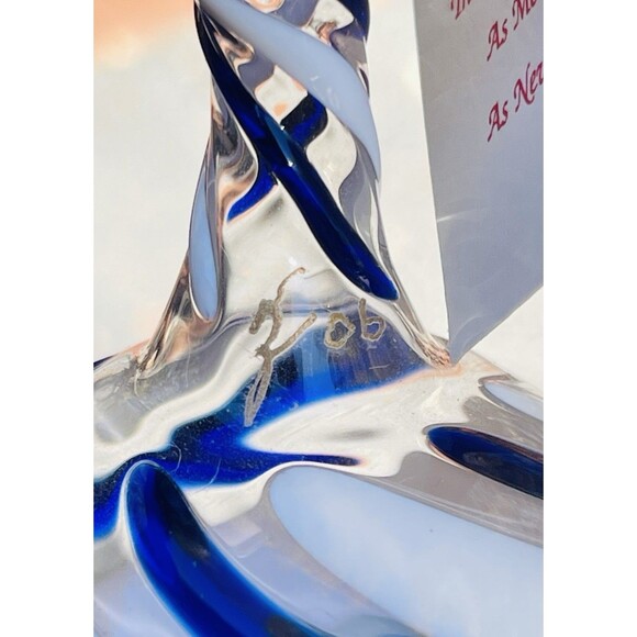 Lot of 2 Zeigler USA Victorian Glass Finial Ornaments 9" Blue White Clear Z 06 - Picture 5 of 13